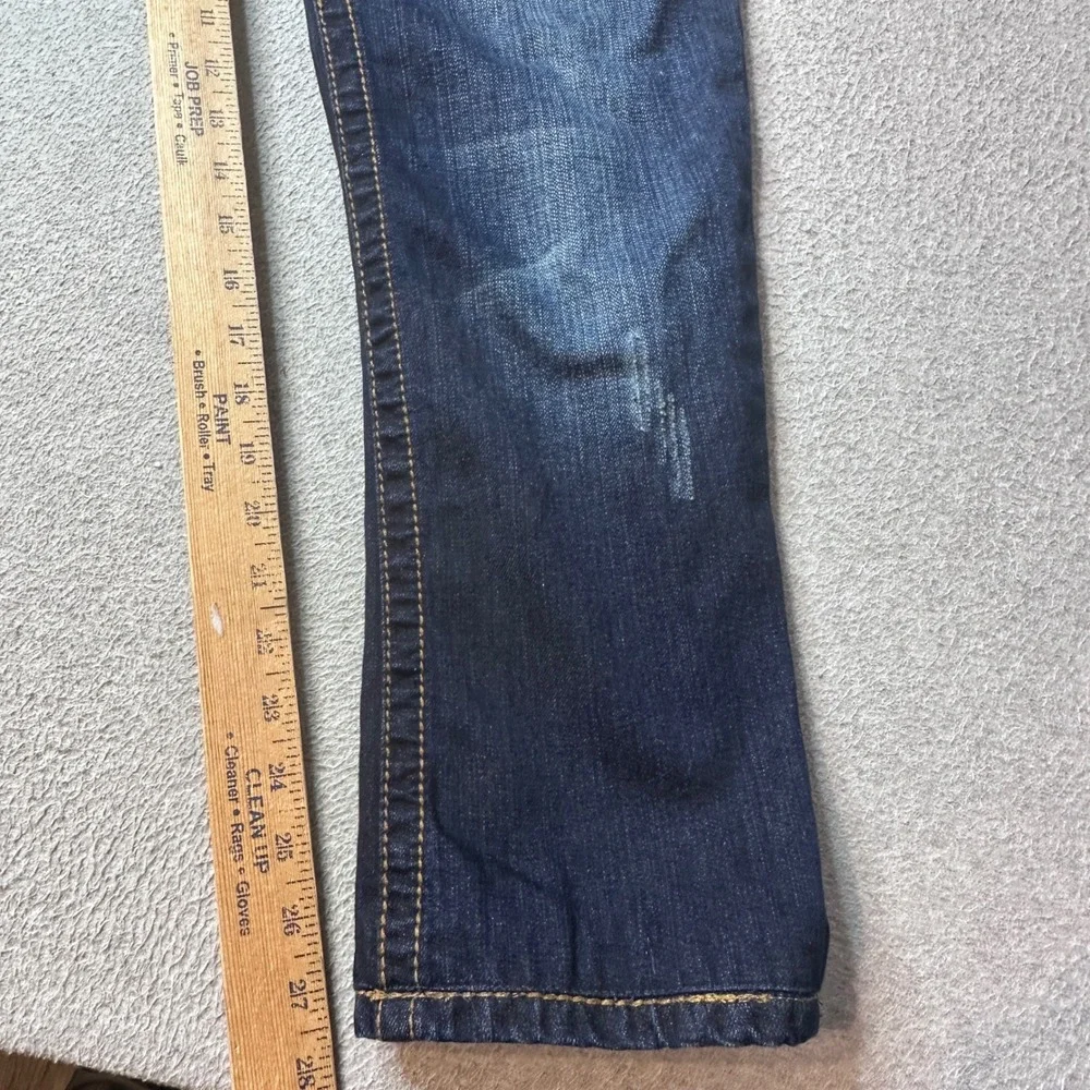Request Jeans Mens 36x32 (36x27) Blue Premium‎ Straight Leg Studded Flap Pocket